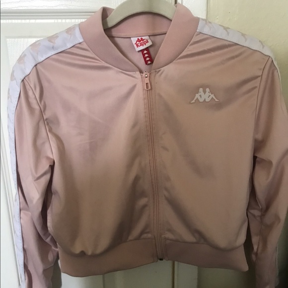 Kappa Jackets & Blazers - Light Pink Kappa cropped track Jacket